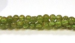 RB515-04mm PERIDOT BEADS